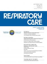 Respiratory Care: 54 (9)