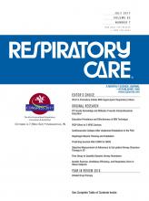 Respiratory Care: 62 (7)